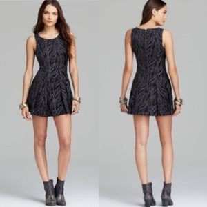 Free People Drop Waist Brocade Zebra Dress 10